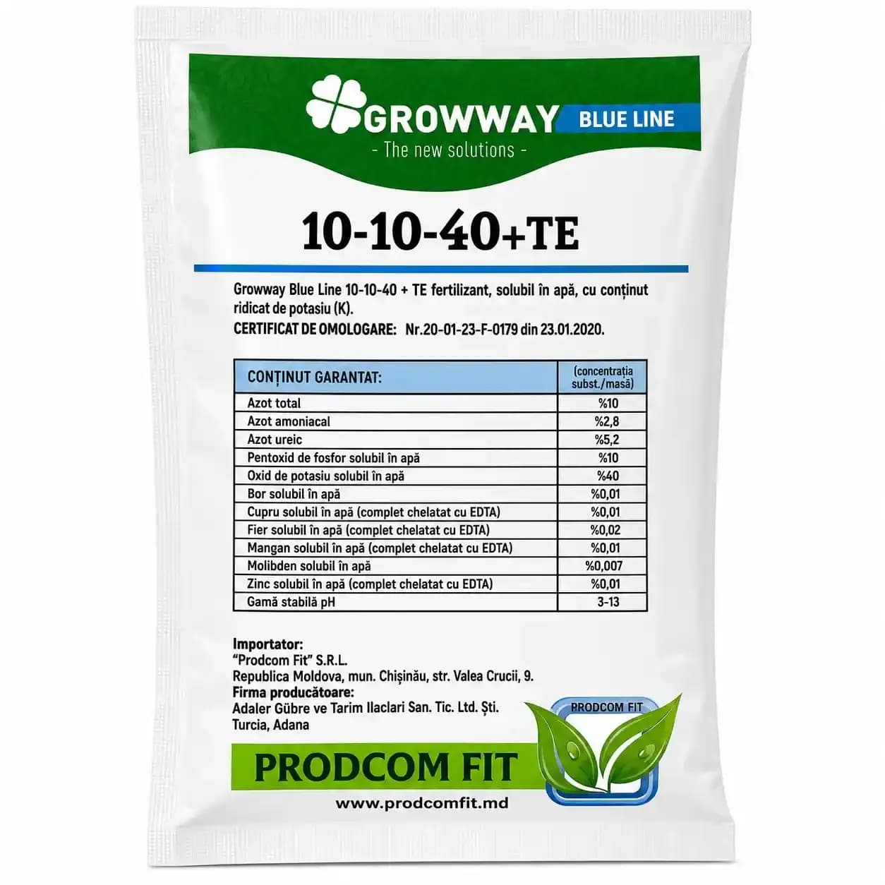 GROWWAY Blue Line 10-10-40+TE, 50 gr 1