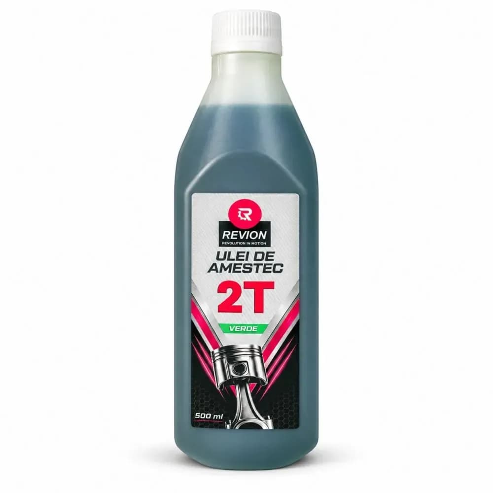 Ulei pentru amestec Revion 2T Verde – motoare în 2 timpi, 500 ml 1