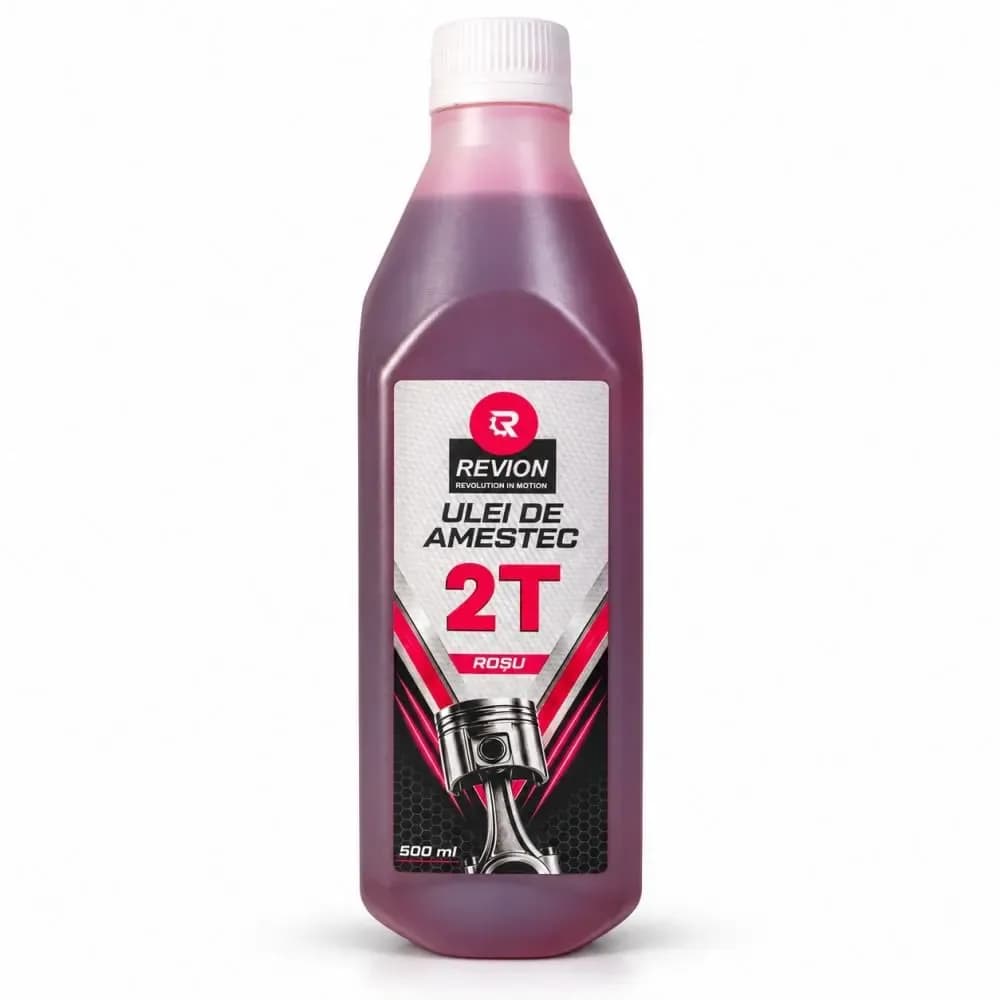 Ulei pentru amestec Revion 2T Roșu – motoare în 2 timpi, 500 ml 1