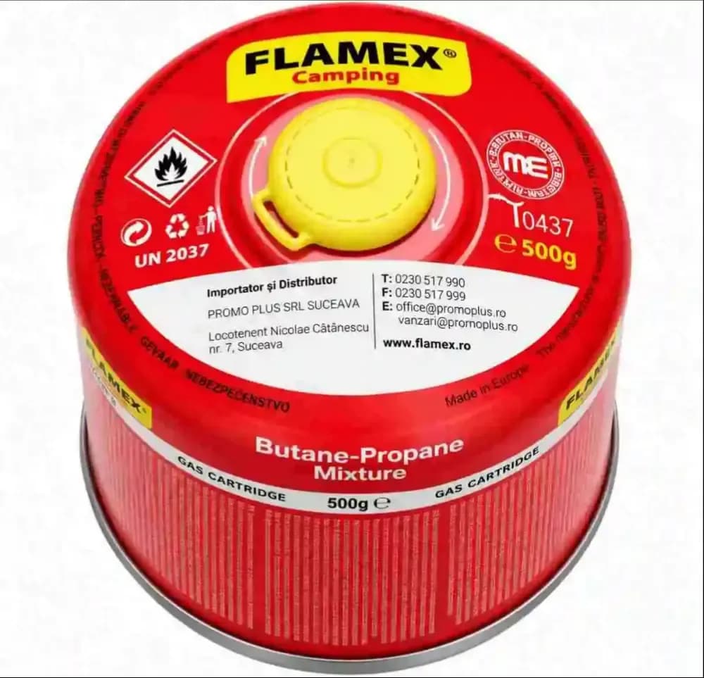Газовый баллон Flamex с бутан-пропановой смесью – 500 г, резьбовой 1
