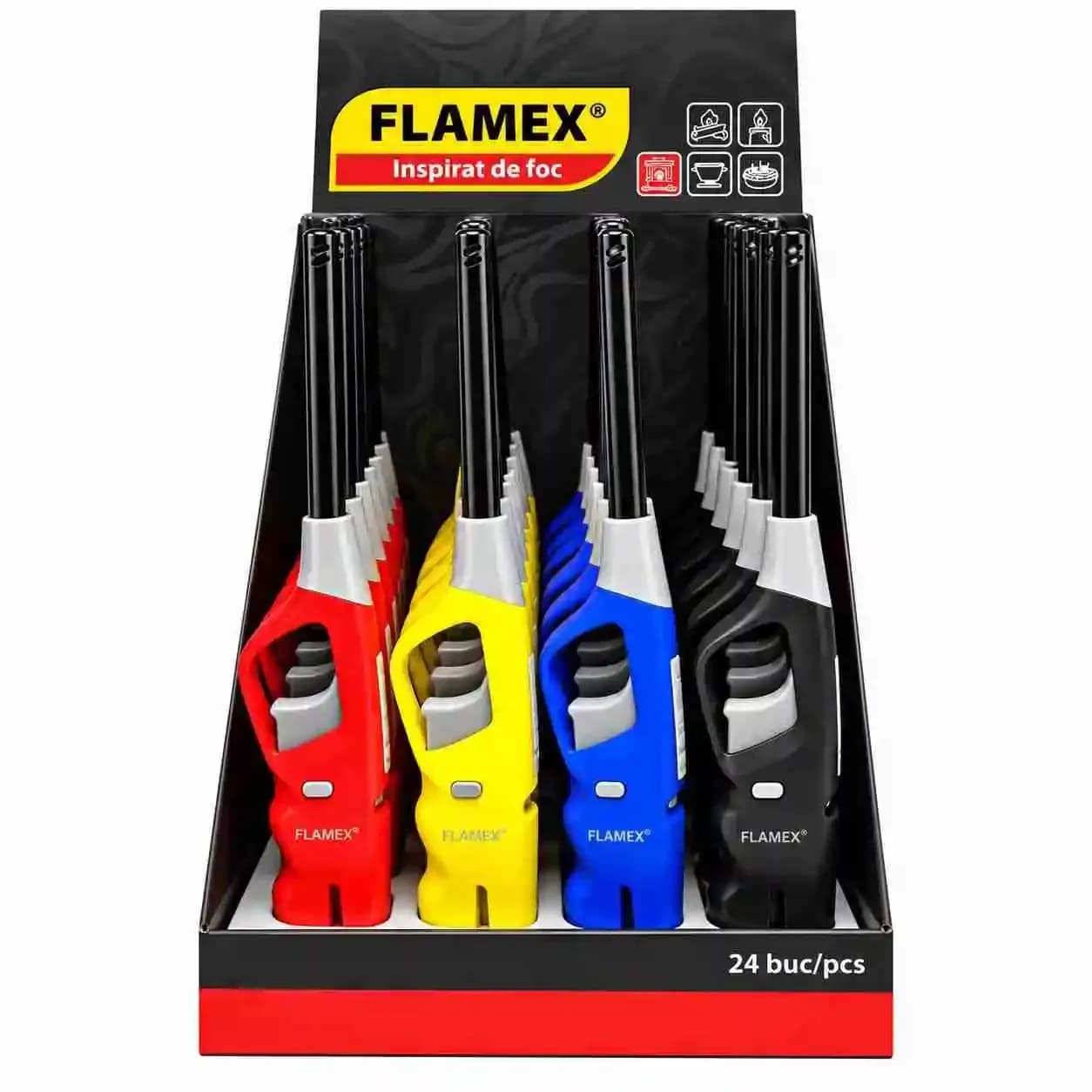 Brichetă cu gaz și tijă antivânt Flamex/Buc 1