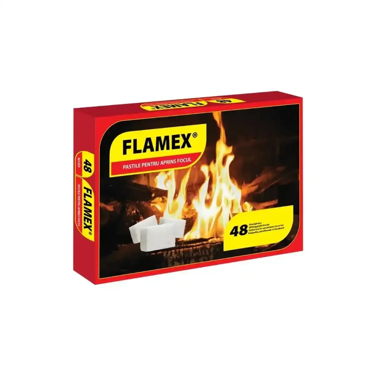 Pastile pentru aprins focul Flamex pachet roșu / 48 cuburi 1