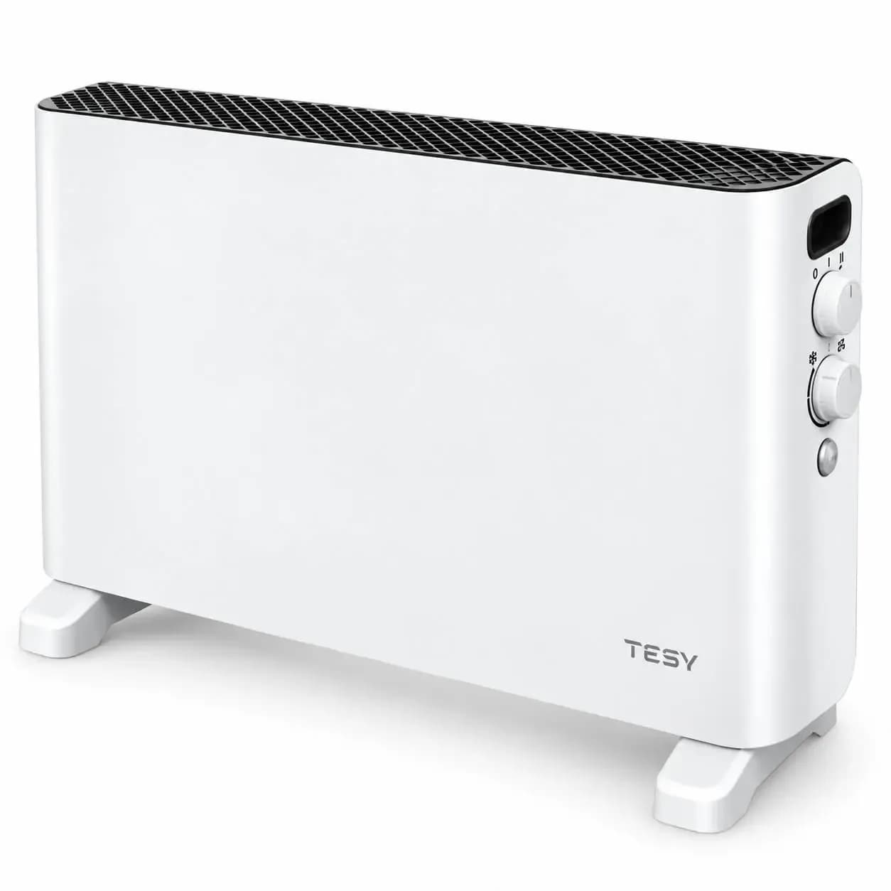 Convector electric TESY CN 207 ZF W – 2000 W, alb, cu ventilator Turbo și termostat reglabil 1