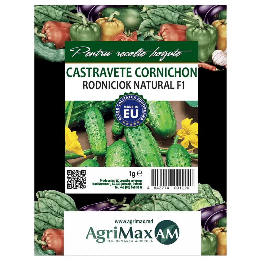 Семена огурца корнишона – Rodniciok natural F1, 1 г 1
