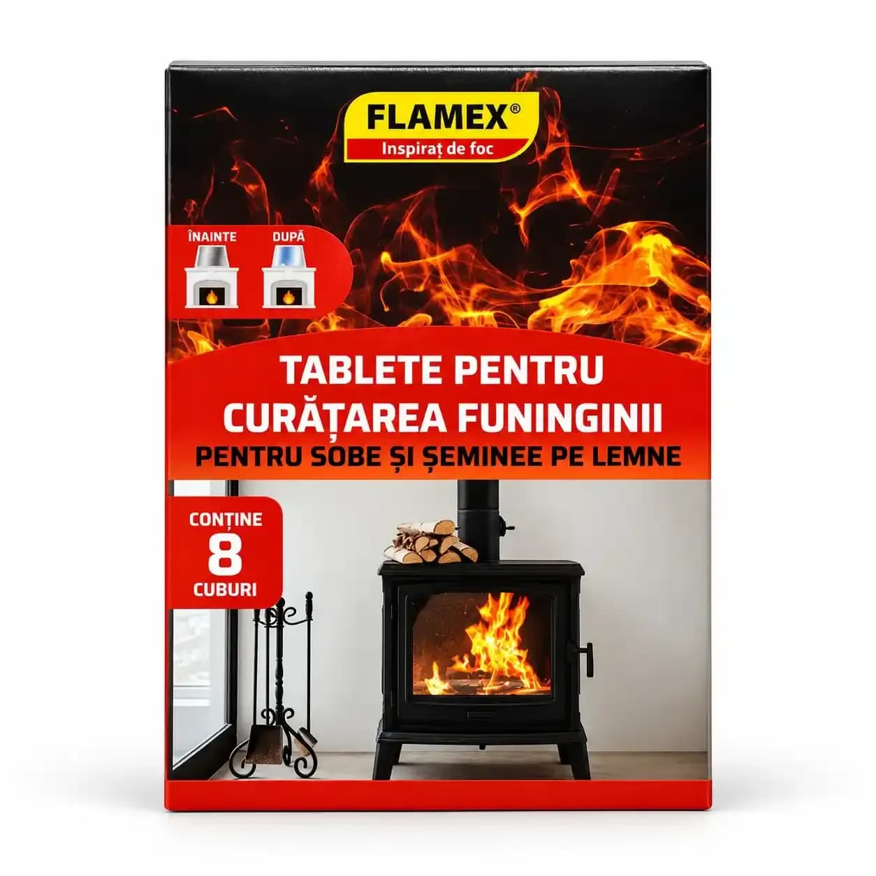 Таблетки для очистки от сажи Flamex, 8 кубиков 1