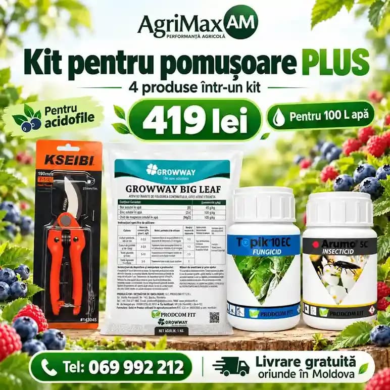 Kit Pomușoare PLUS 100 L – Set pentru îngrijirea și protecția afinelor și plantelor acidofile 1