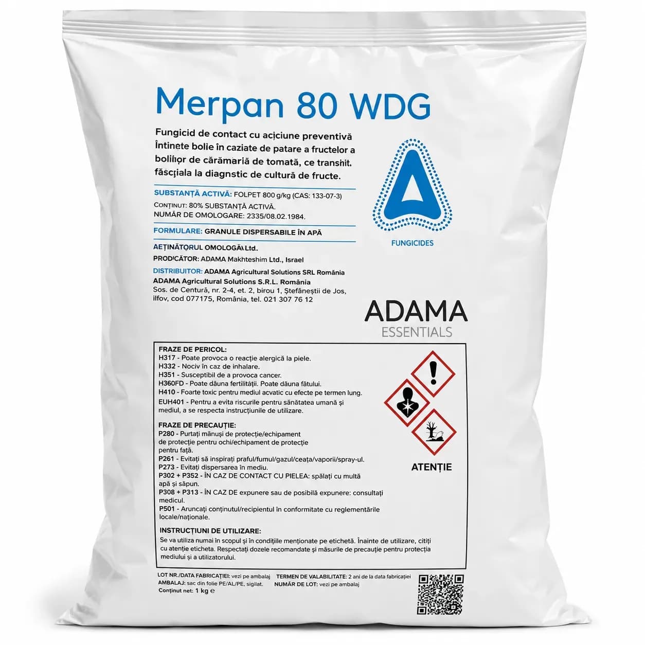 Fungicid Merpan 80 WG, 1 kg  1