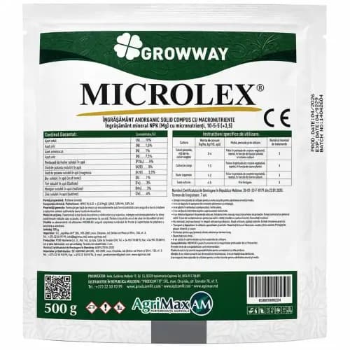 GROWWAY MICROLEX NPK (Mg) cu micronutrienți, 10-5-5 (+3,5) 0,5 kg