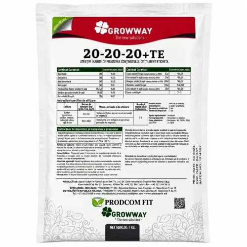 GROWWAY  Green Line 20-20-20+TE, 1 kg