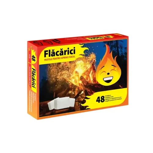 Pastile pentru aprinderea focului Flăcărici – 48 buc