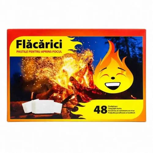 Pastile pentru aprinderea focului Flăcărici – 48 buc