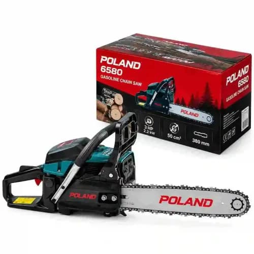 Motofierăstrău pe benzină Poland 6580 – 3 CP, 50 cm³, lamă 38 cm