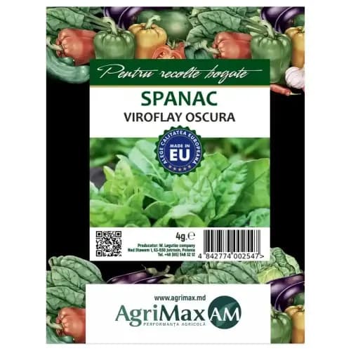 Semințe de Spanac Viroflay Oscura, 4 gr