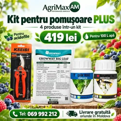 Kit Pomușoare PLUS 100 L – Set pentru îngrijirea și protecția afinelor și plantelor acidofile