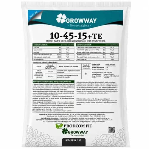 GROWWAY Blue Line 10-45-15+Te, 1 kg